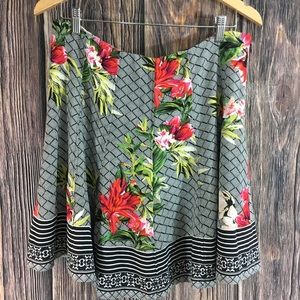 WHBM Summer Floral Skirt